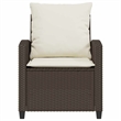 Afuera Living Medium PE Rattan Garden Sofa Set With Removable Covers in Brown