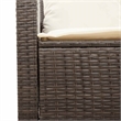 Afuera Living Medium PE Rattan Garden Sofa Set With Removable Covers in Brown