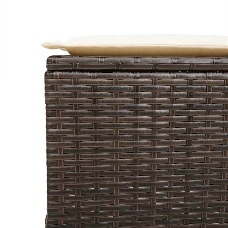 Afuera Living Medium PE Rattan Garden Sofa Set With Removable Covers in Brown