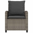 Afuera Living Large PE Rattan Garden Sofa Set With Removable Covers in Gray