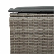 Afuera Living Large PE Rattan Garden Sofa Set With Removable Covers in Gray