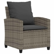 Afuera Living Large PE Rattan Garden Sofa Set With Removable Covers in Gray