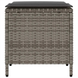 Afuera Living Large PE Rattan Garden Sofa Set With Removable Covers in Gray