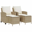 Afuera Living Standard PE Rattan & Powder-Coated Steel Garden Sofa Set in Beige