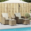 Afuera Living Standard PE Rattan & Powder-Coated Steel Garden Sofa Set in Beige