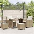 Afuera Living Standard PE Rattan & Powder-Coated Steel Garden Sofa Set in Beige