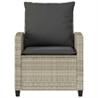 Afuera Living Medium Rattan & Powder-Coated Steel Garden Sofa Set in Light Gray