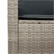 Afuera Living Medium Rattan & Powder-Coated Steel Garden Sofa Set in Light Gray