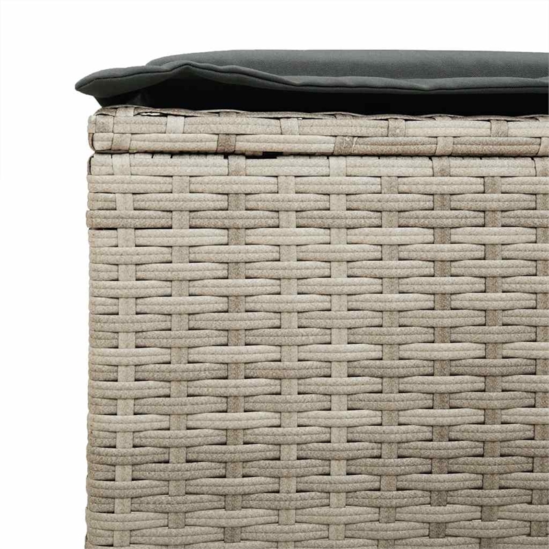Afuera Living Medium Rattan & Powder-Coated Steel Garden Sofa Set in Light Gray
