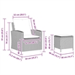 Afuera Living Medium Rattan & Powder-Coated Steel Garden Sofa Set in Light Gray