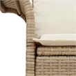 Afuera Living Beige Poly Rattan Garden Sofa With Cushions in Cream