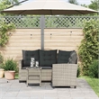Afuera Living Contemporary Durable Rattan Garden Sofa in Light Gray