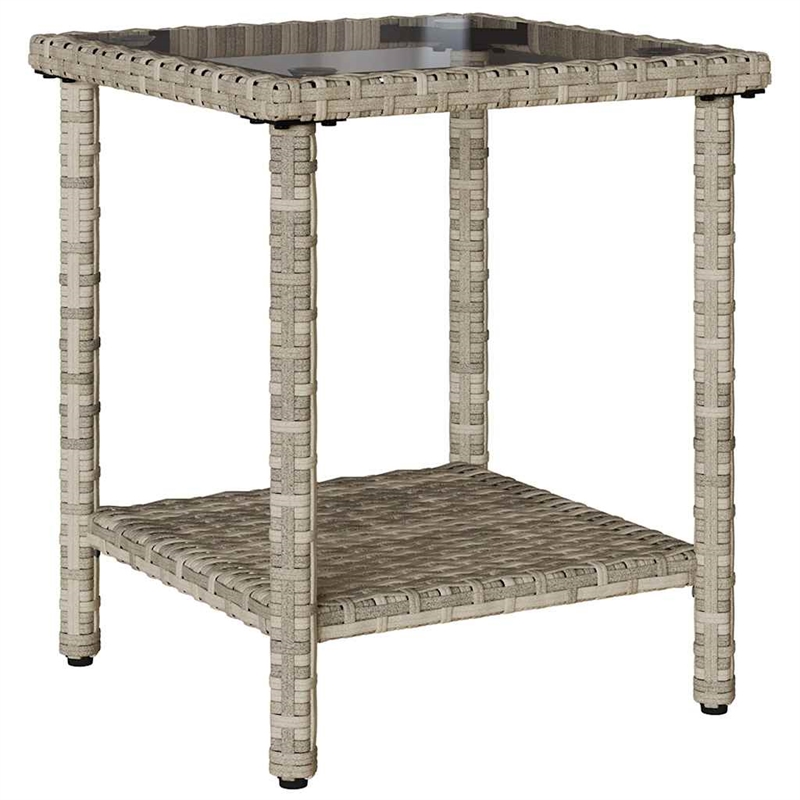 Afuera Living Contemporary Durable Rattan Garden Sofa in Light Gray