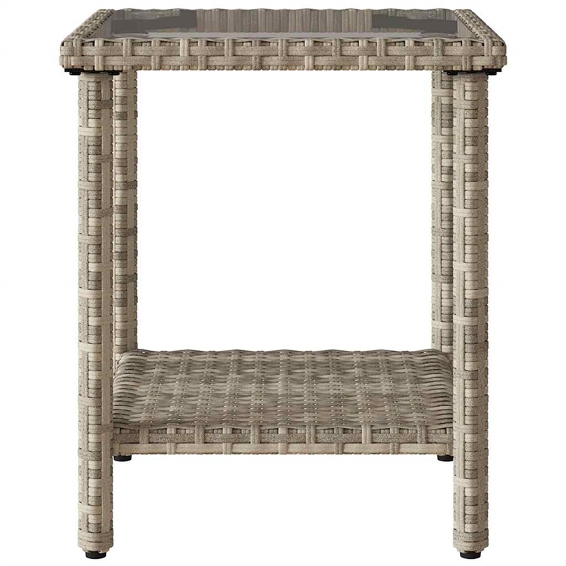 Afuera Living Contemporary Durable Rattan Garden Sofa in Light Gray