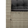 Afuera Living Contemporary Durable Rattan Garden Sofa in Light Gray