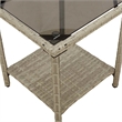 Afuera Living Contemporary Durable Rattan Garden Sofa in Light Gray