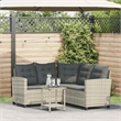 Afuera Living Contemporary Durable Rattan Garden Sofa in Light Gray
