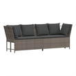 Afuera Living PE Rattan & Powder-Coated Steel & Polyester Garden Sofa in Gray