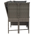 Afuera Living PE Rattan & Powder-Coated Steel & Polyester Garden Sofa in Gray