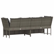 Afuera Living PE Rattan & Powder-Coated Steel & Polyester Garden Sofa in Gray