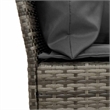 Afuera Living PE Rattan & Powder-Coated Steel & Polyester Garden Sofa in Gray