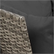 Afuera Living PE Rattan & Powder-Coated Steel & Polyester Garden Sofa in Gray