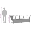 Afuera Living PE Rattan & Powder-Coated Steel & Polyester Garden Sofa in Gray