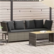 Afuera Living PE Rattan & Powder-Coated Steel & Polyester Garden Sofa in Gray
