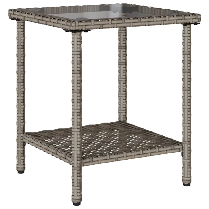 Afuera Living Medium PE Rattan Garden Sofa With Adjustable Feet in Gray