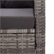 Afuera Living Rattan & Powder-Coated Steel & Polyester Garden Sofa in Mixed Gray