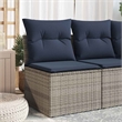 Afuera Living Contemporary Durable Poly Rattan Garden Sofa in Gray