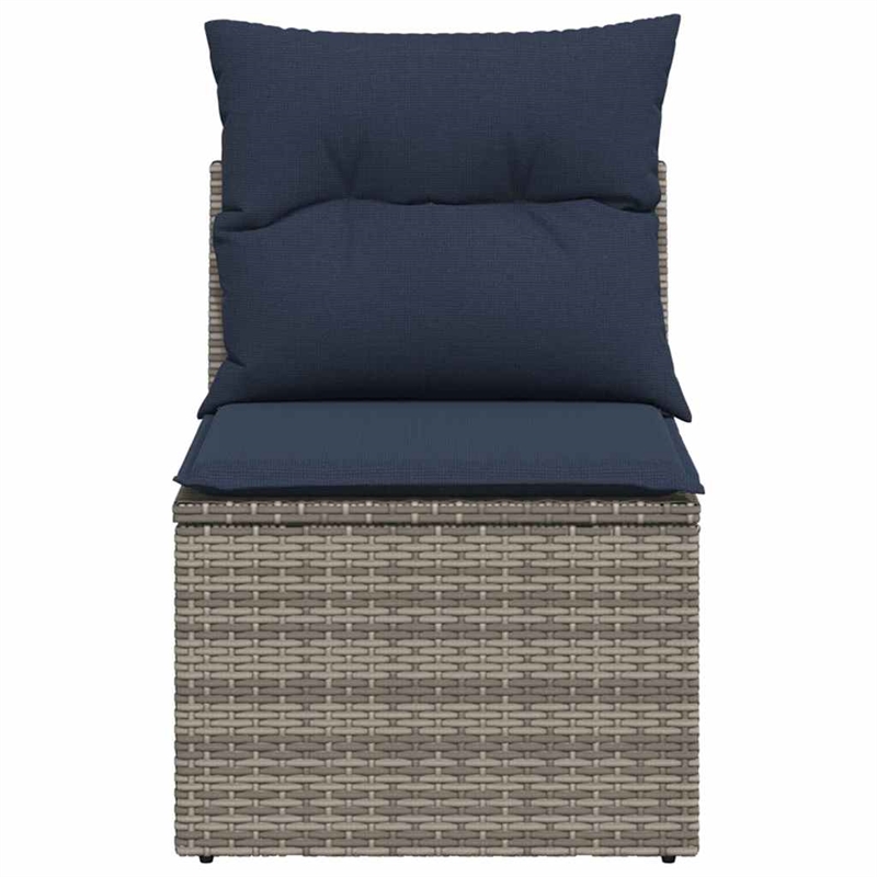 Afuera Living Contemporary Durable Poly Rattan Garden Sofa in Gray