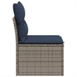 Afuera Living Contemporary Durable Poly Rattan Garden Sofa in Gray