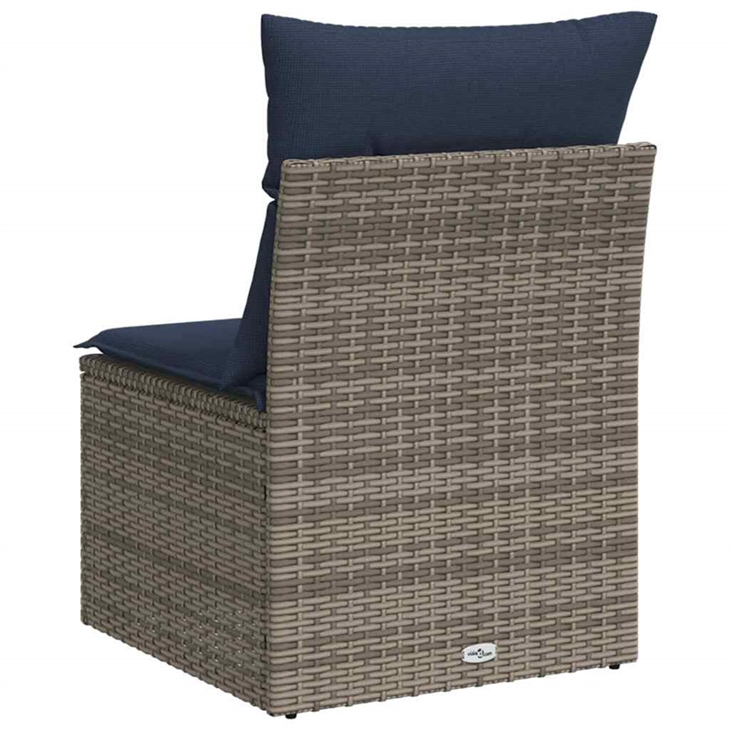 Afuera Living Contemporary Durable Poly Rattan Garden Sofa in Gray