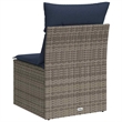 Afuera Living Contemporary Durable Poly Rattan Garden Sofa in Gray