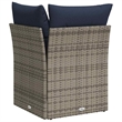 Afuera Living Contemporary Durable Poly Rattan Garden Sofa in Gray