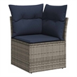 Afuera Living Contemporary Durable Poly Rattan Garden Sofa in Gray