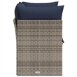 Afuera Living Contemporary Durable Poly Rattan Garden Sofa in Gray