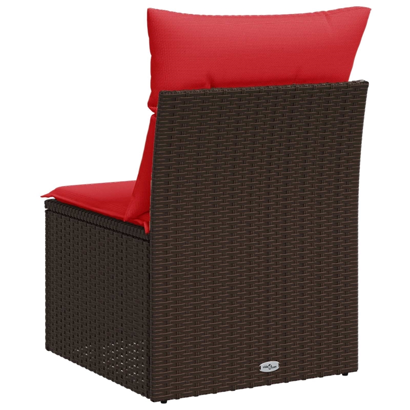 Afuera Living Contemporary Durable Poly Rattan Garden Sofa in Brown