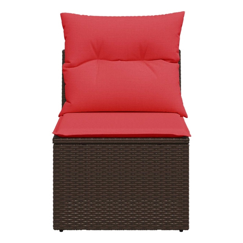 Afuera Living Contemporary Durable Poly Rattan Garden Sofa in Brown