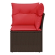 Afuera Living Contemporary Durable Poly Rattan Garden Sofa in Brown