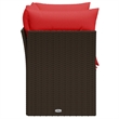 Afuera Living Contemporary Durable Poly Rattan Garden Sofa in Brown