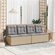 Afuera Living Rattan Steel & Polyester Reclining Patio Bench in Beige