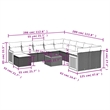 Afuera Living Contemporary 12 Piece Poly Rattan Sofa Set in Gray/Beige