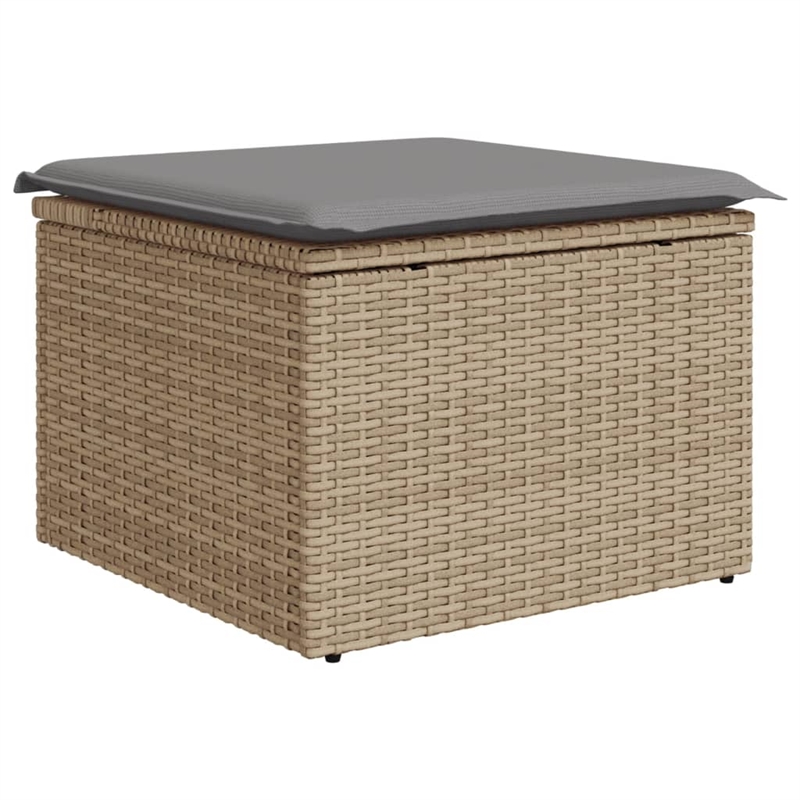 Afuera Living 10 Piece Poly Rattan Standard Sofa Set in Gray/Beige