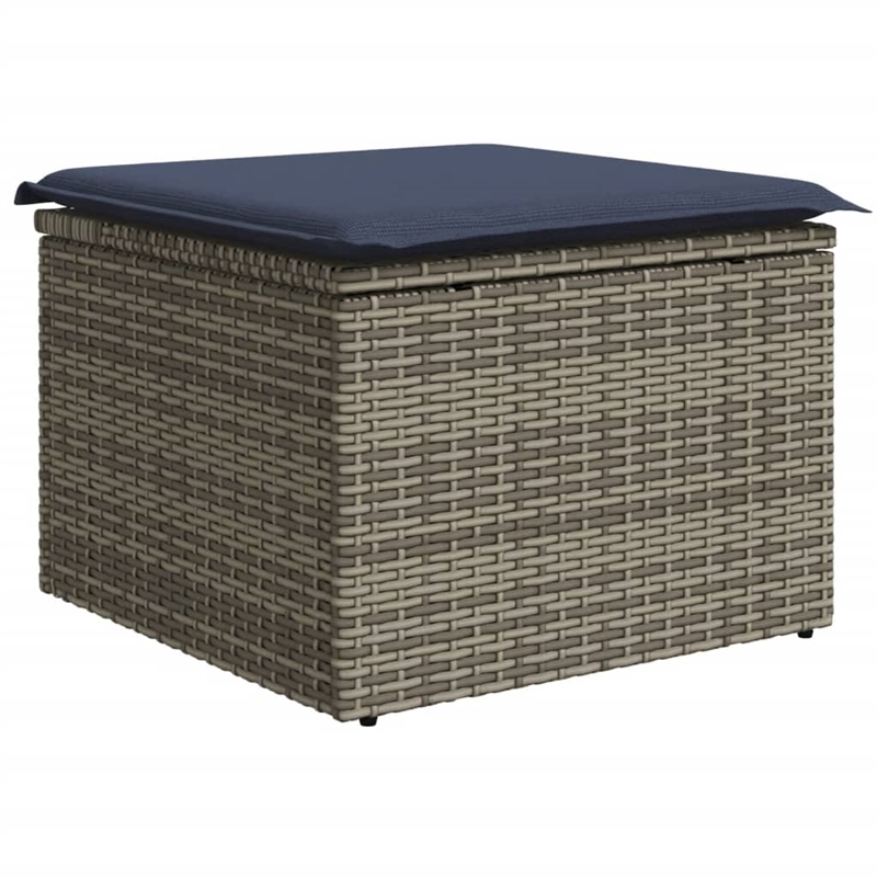 Afuera Living Contemporary Synthetic Poly Rattan 10 Piece  Sofa Set in Gray