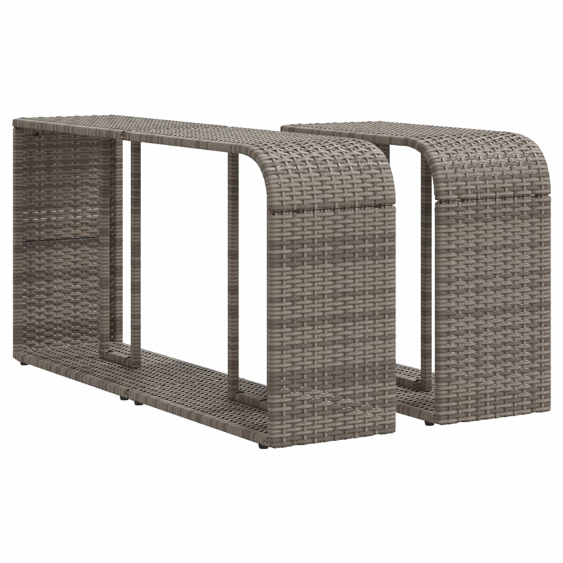 Afuera Living Contemporary Synthetic Poly Rattan 10 Piece  Sofa Set in Gray