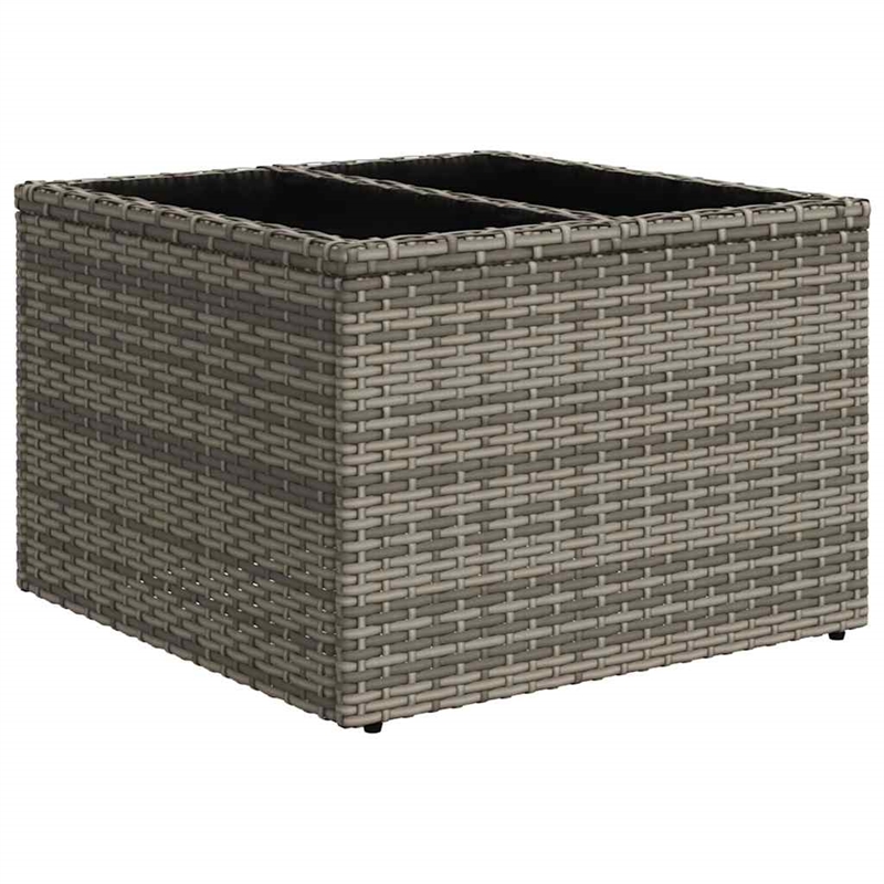 Afuera Living Contemporary Synthetic Poly Rattan 11 Piece Sofa Set in Gray