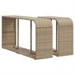 Afuera Living Contemporary 11 Piece Poly Rattan Large Sofa Set in Beige
