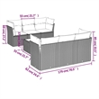 Afuera Living Contemporary 7 Piece Poly Rattan Sofa Set in Black